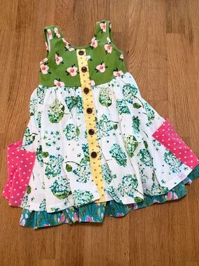 SweetHoney 3T Mixed Floral Sleeveless Stretch Knit Dress